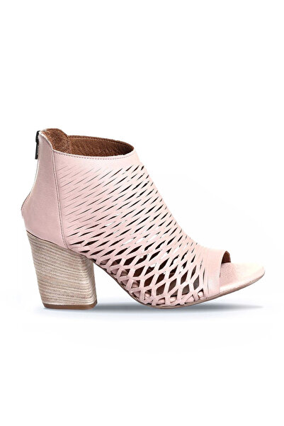 BUENO Pantofi din piele pudra Sandale cu toc pentru femei 01wl3700