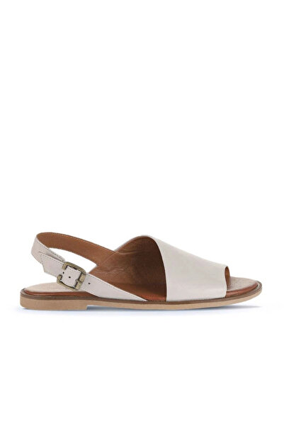 Bueno Shoes Sandale plate de damă din piele gri 01wa5700