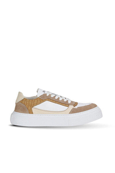 Bueno Shoes Beige White Multi Leather Women's Sports Shoes 16Wa8204