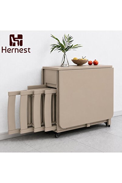 Sare trade HERNEST KATLANABILIR TEKERLEKLI YEMEK MASASI SETI - AKILLI MUTFAK ...