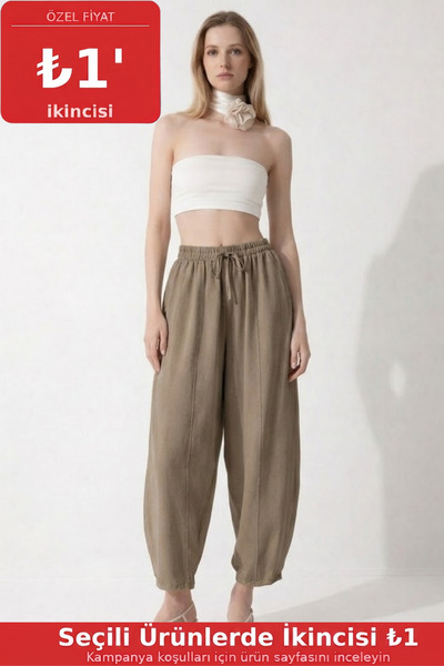 COMBİNE MİCHAİL Ženske osnovne mekane široke pantalone od nerca