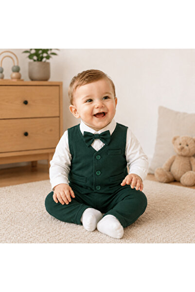 Kidohug Costum elegant pentru băieți, Little Green Charm