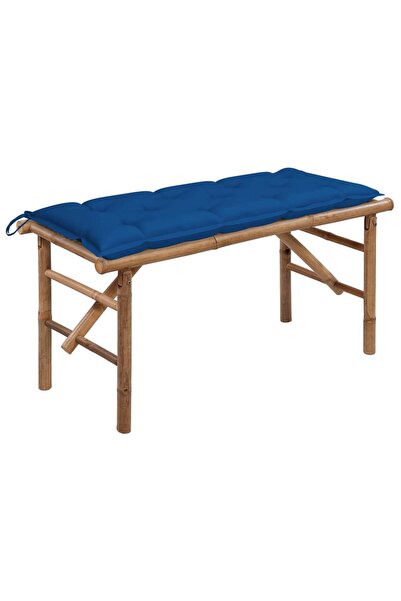 Concept Bancă de grădină pliabilă cu pernă, 118 cm, bambus