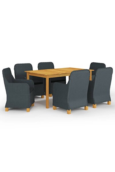 Concept Set mobilier de grădină, 7 piese, gri închis