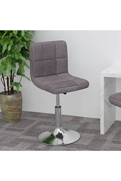 Concept Scaun de bar pivotant, gri taupe, material textil