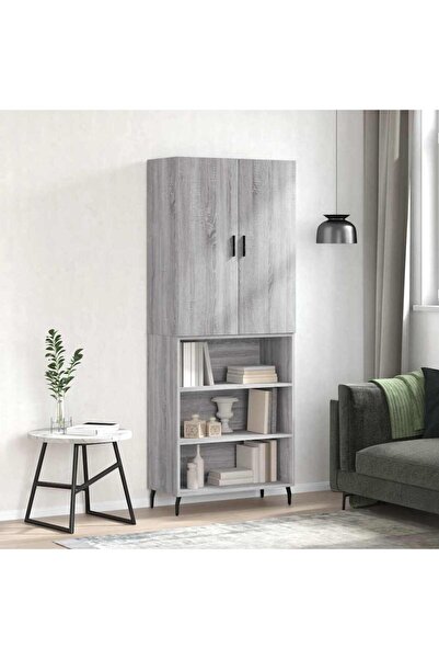 Concept Dulap înalt, gri sonoma, 69,5x34x180 cm, lemn compozit