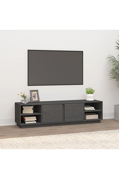 Concept Comodă TV, gri, 156x40x40 cm, lemn masiv de pin