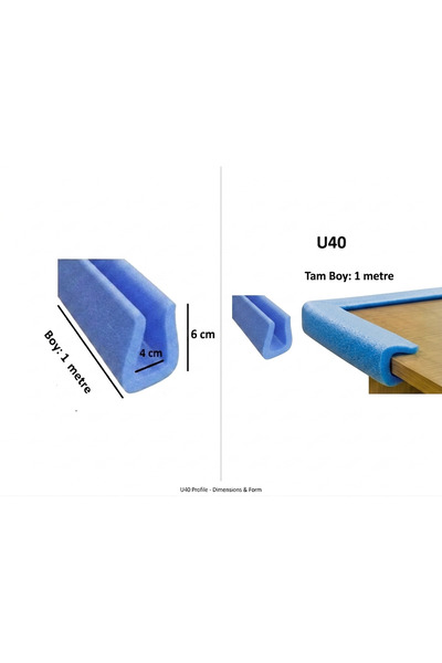 YGTAMBALAJ U40 Μπλε 100 cm 10 τμχ Γωνιακό Έπιπλο Προστατευτικό Σφουγγάρι Γωνι...