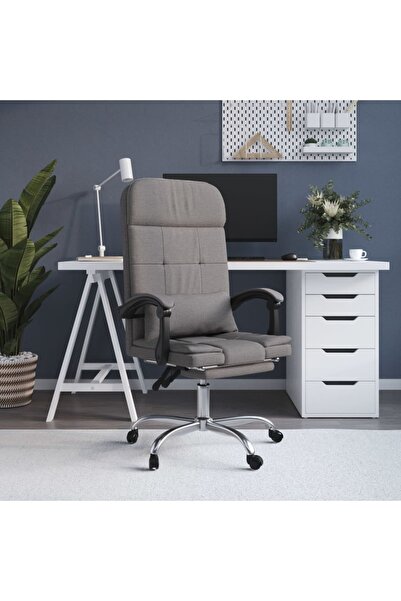 Concept Fotoliu de birou rabatabil cu masaj, gri taupe, textil