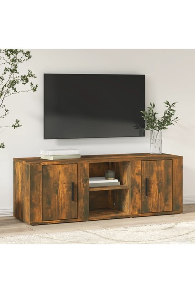 Concept Comodă TV, stejar fumuriu, 100x31,5x35 cm, lemn prelucrat