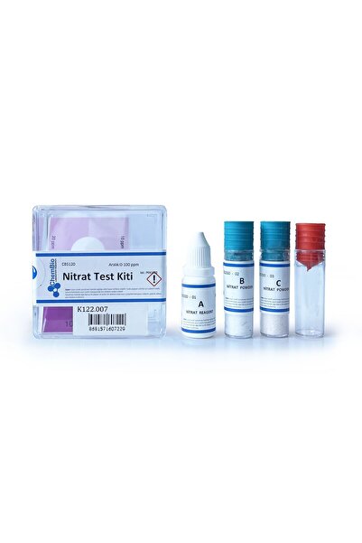 ChemBio Nitrat Test Kiti 0-100 Ppm Kolorimetrik 100 Test Su Havuz Akvaryum Nitrate