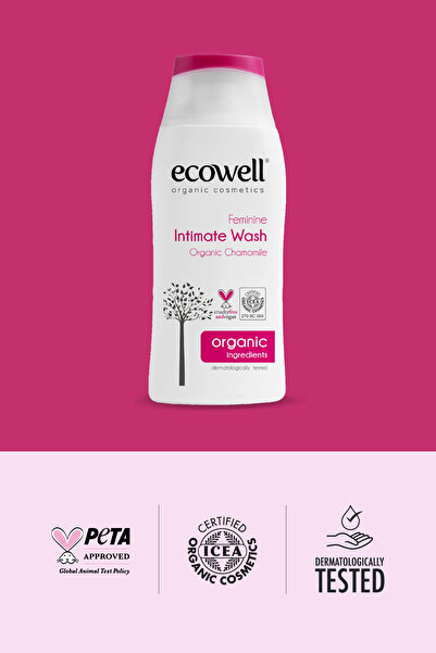 Ecowell Organik Intim Temizleyici, Vegan, Genital Bölge Koku Önleyici, Ph Dengeleyici Yıkama Jeli, 200 ml