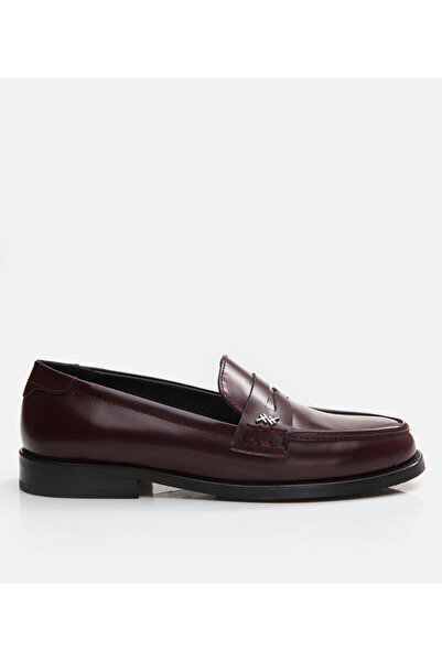 Hotiç Women's Leather Burgundy Loafer
