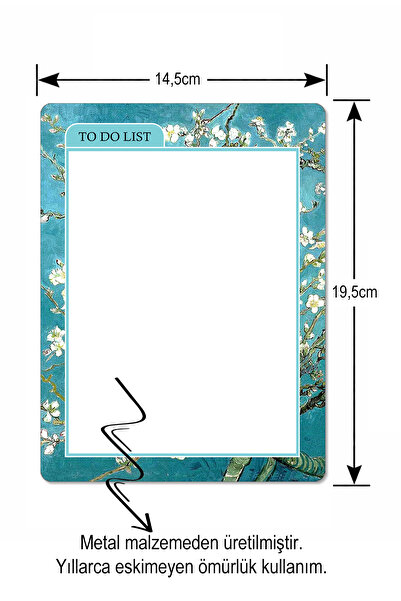 iyi fikirler Van Gogh Badem Ağacı Yaz Sil Buzdolabı Notluk Alışveriş Listesi ...