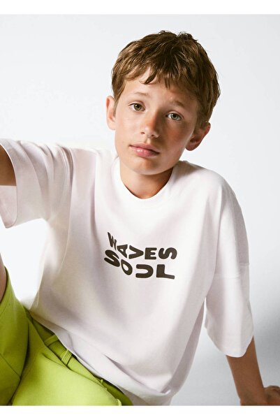 MANGO Kids Sörf baskılı pamuklu t-shirt