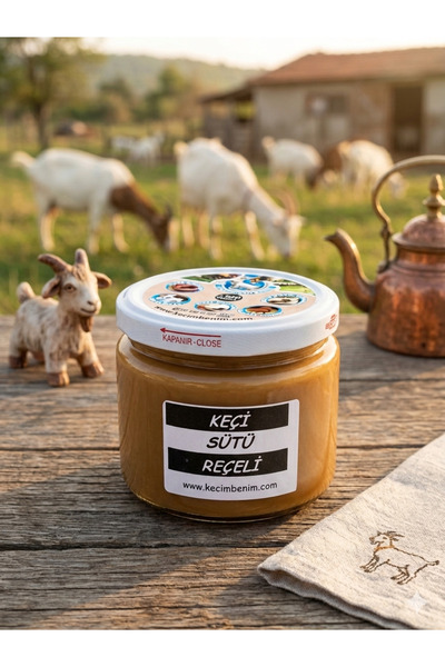 Zeytinli Keçi Çiftliği Katkısız Keçi Sütü Reçeli 250 gr. (ŞEKERSİZ)