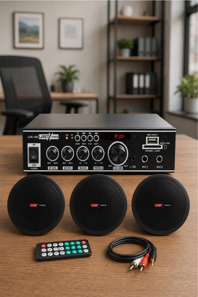 Lastvoice Black Small-2 Tavan Hoparlör Ve Anfi Ses Sistemi Paketi (1 ANFİ 3 HOPARLÖR)