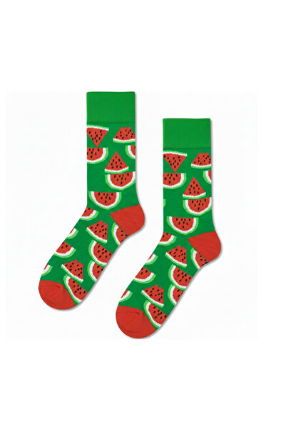 CARNAVAL SOCKS Șosete colorate cu model felie de pepene verde