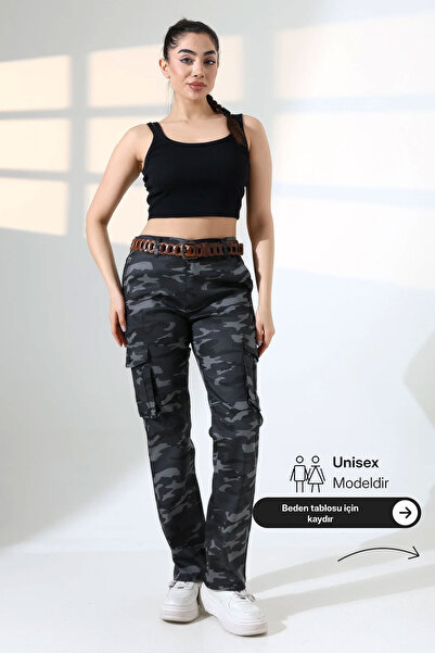 sports here Pantaloni cu model de camuflaj militar/Comandă, cu model obișnuit...