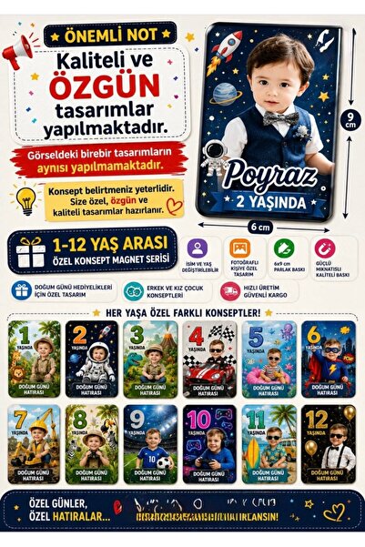 modesign 12 ADET RESİM BASKI MAGNET BUZDOLABI MAGNETİ KİŞİYE ÖZEL BASKI 6X9 C...
