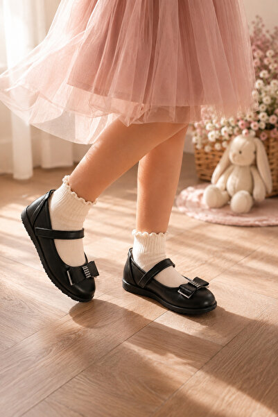 fao shop 7/24 Girl's Gray Ballerina Shoes, Size 30, Orthopedic Sole, Banded, ...
