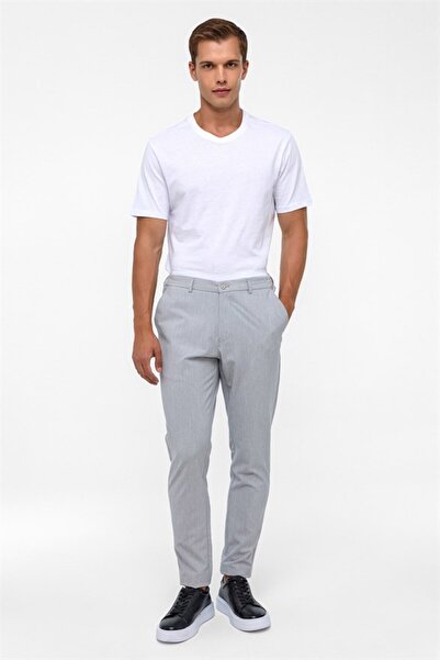 SÜVARİ Gri Slim Düz Jogger Pantolon