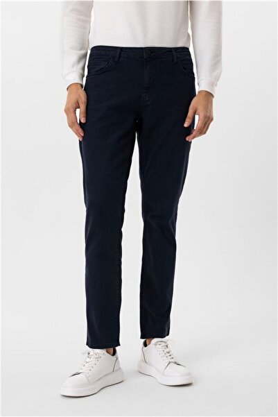 SÜVARİ Lacivert Regular Düz Kanvas Pantolon