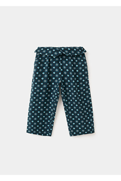 MANGO Baby Beli dönük desenli pantolon