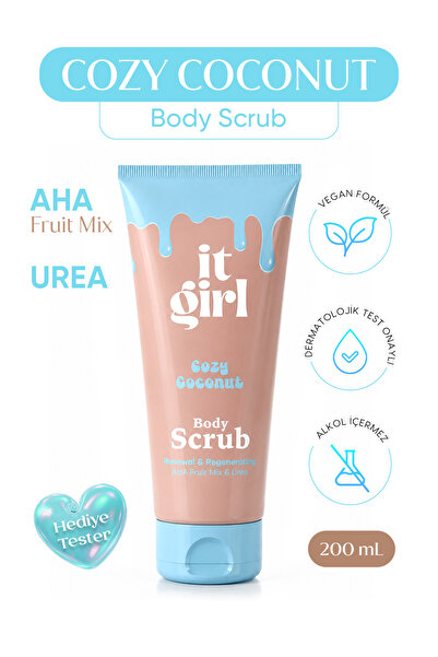 It Girl Cozy Coconut AHA & Urea Yoğun Nemlendirici, Besleyici Vücut Peeling |...