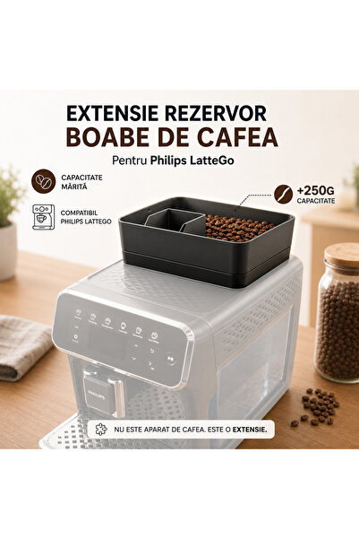 Philips Extensie Rezervor Boabe de Cafea LatteGo +250g | Compatibil Seria EP