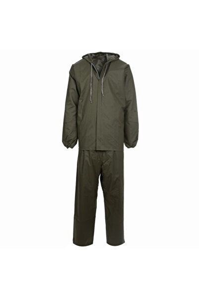 Generic Brand Savex Zippered Suit Fishing Raincoat Khaki (BRS.003)