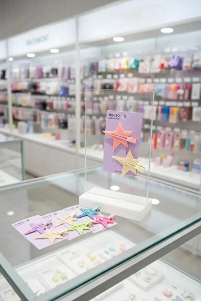 Miniso طقم مشبكين ملونين مرخصين من ليزنسيد ستارليد، إكسسوارات باستيل 11 سم
