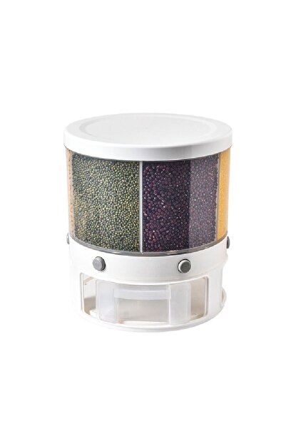 Generic Innovative 360 Degree Rotating Rice Storage Container 6-Grid Design f...