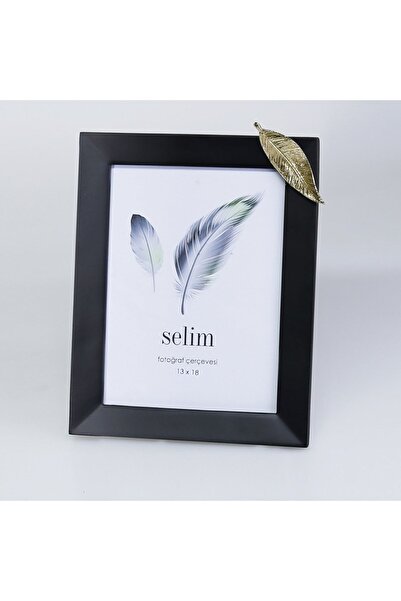 Selim Декоративна рамка с листа 13x18, черно-златна