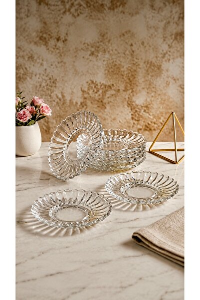 Maloria Lotus Kristal Çay Tabağı | 6'lı - 10.5cm