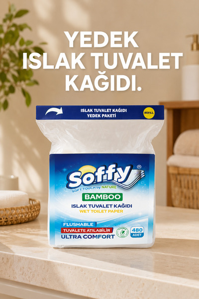 Soffy Yedek Islak Tuvalet Paketi Tuvalete Atılabilen Flushable 480'Adetli