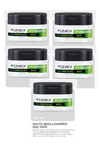 Fonex Fnx Barber Matte Effect Wax 150 ml 5 Adet