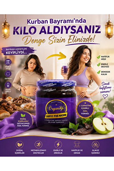 Organikji Zayıflama destekli Premium Seri Light Fit Plus L-Carnitine Destekli...