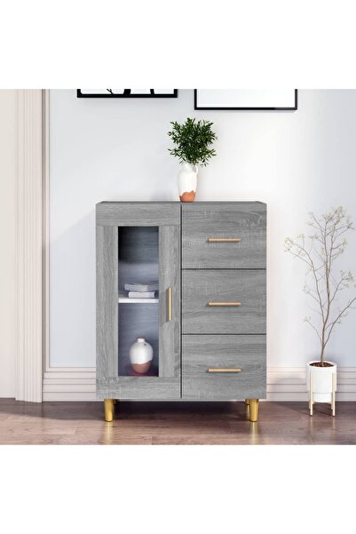 Concept Servantă, gri sonoma, 69,5x34x90 cm, lemn prelucrat