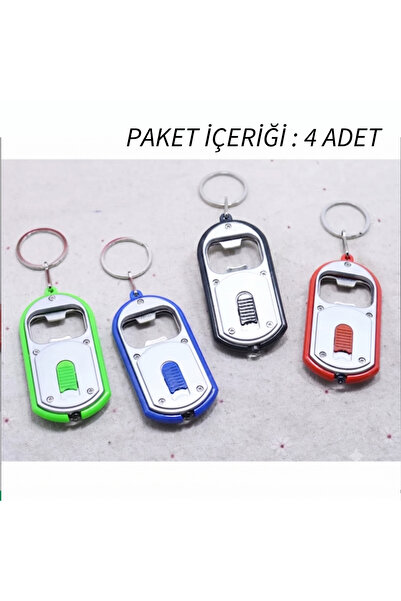 Genel Markalar 4 ADET - Evist- 3’ü 1 Arada Anahtarlık Açacak + LED Fener + Şı...