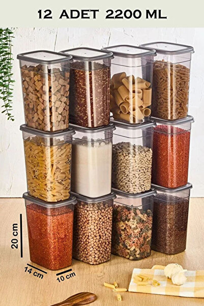 espashome Food Storage Container 12 Pieces / 2.2 Liters