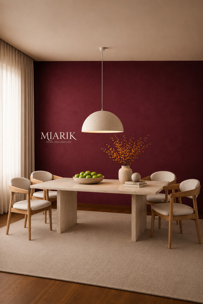 MIARIK DESIGN & DEKORASYON Dudat Traverten Mermer Yemek Masası