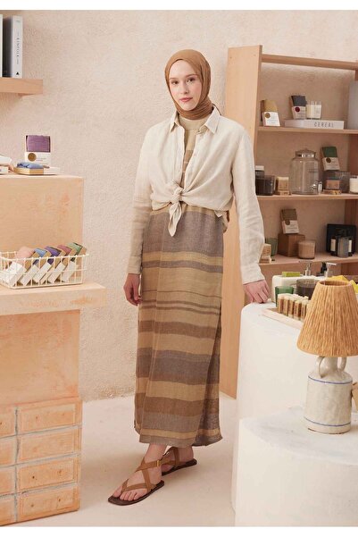 Freshscarfs Latte Vual Crash Şal