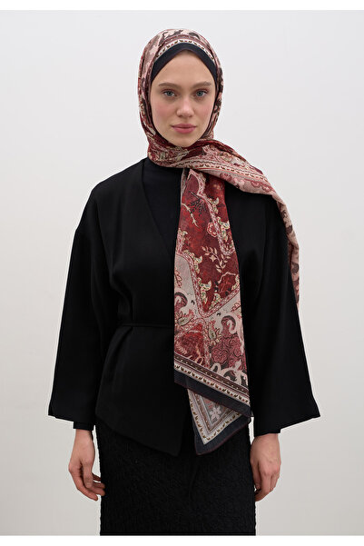 Freshscarfs Arıane Desen Şal Kırmızı