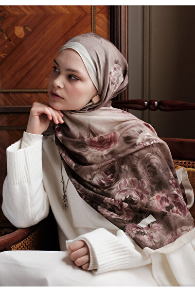 Freshscarfs Marielle Desenli Pamuk Viskon Şal Bej