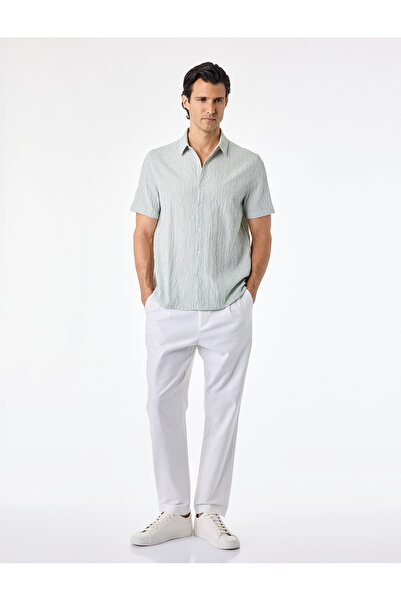 Koton Regular Fit Classic Collar Short Sleeve Gingham Patterned Shirt