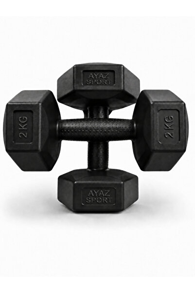 AYAZ SPORT Dambıl Seti 2 Kg X 2 Adet 4 Kg Ağırlık Seti Dumbell Set Siyah