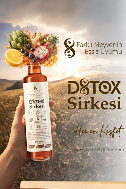 Kamber Doğadan Sağlığa D8TOX Sirkesi (8 Farklı Meyvenin Harika Uyumu) - 250 M...