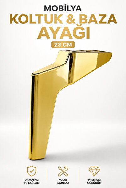 NZB Mobilya Yükseltici Kanepe Sehpa TV Ünitesi Koltuk Ayağı 23 cm Gold Altın ...