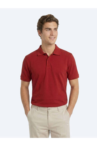 Kip Tricou cu guler polo simplu, 100% bumbac